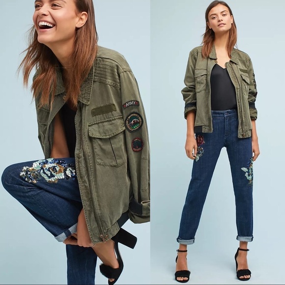 Anthropologie Pilcro and the Letterpress Mid-Rise Slim Boyfriend Sequin … - Picture 3 of 15